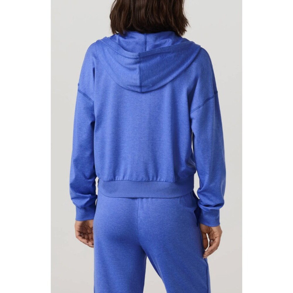 Vuori NWOT Halo Modern Zip Hoodie Bright Iris Heather Blue Size Small - Picture 2 of 8